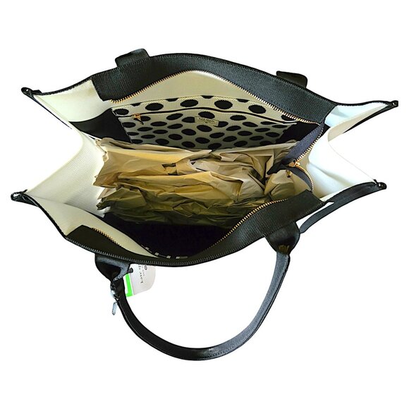 Kate Spade New York x Target Colorblock Black & White Knit Tote Bag – NEW - Picture 6 of 11